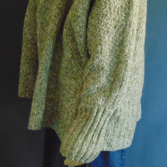 Angel of the North Anthropologie Green Chauvet Oversized Open Cardigan M - Picture 10 of 13
